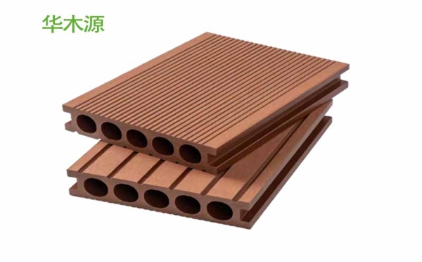 華木源塑木地板140×30圓孔紅木色